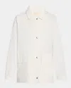 The Row Elodianna Long-sleeve Cotton Utility Jacket In White