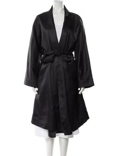 Pre-owned The Row Elton Coat Virgin Wool Coat In Black