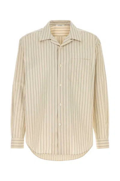 The Row Embroidered Poplin Vanja Shirt In Neutral