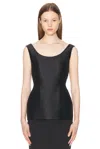 The Row Emeric Silk-dupioni Tank In Black