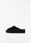 The Row Emi Glossed-leather Platform Slides
