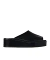 The Row Emi Glossed-leather Platform Slides
