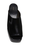 The Row Emi Glossed-leather Platform Slides