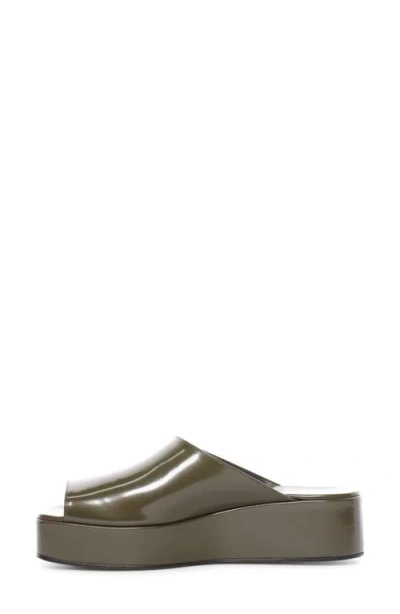 The Row Emi Flatform Slide Sandal In Khaki