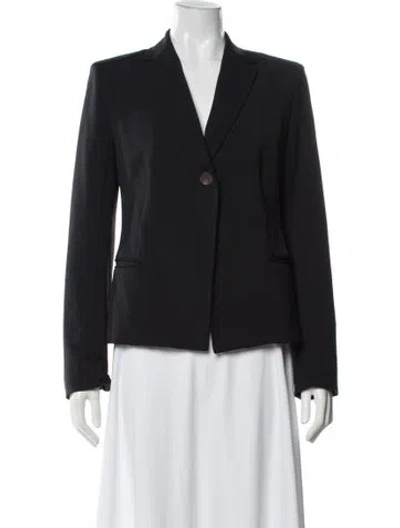 Pre-owned The Row Emi Jacket Virgin Wool Blazer In Blue