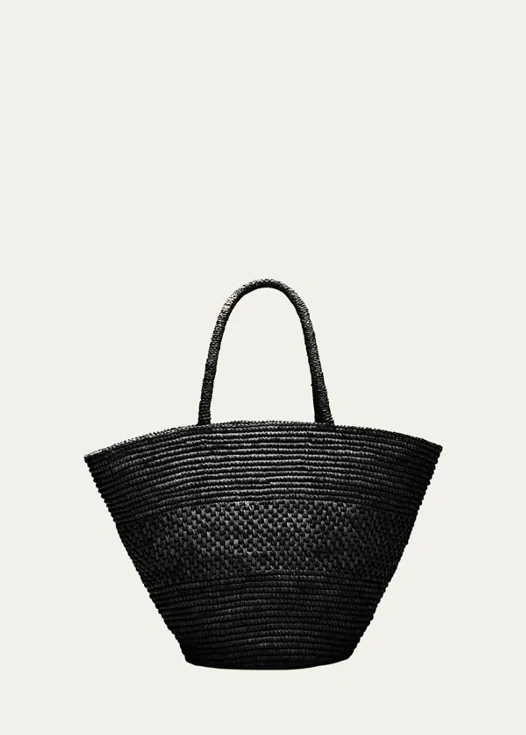 The Row Emilie Tote Bag In Raffia In Black | ModeSens