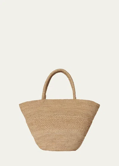 The Row Emilie Tote Bag In Raffia In Natural