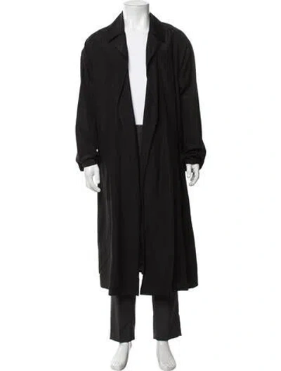 Pre-owned The Row Emilio Silk Coat In Black