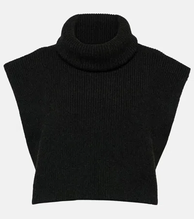 The Row Emmit Ribbed-knit Cashmere Collar In Black