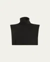 The Row Emmit Turtleneck Scarf Cashmere Collar In Black