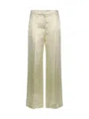 The Row Encore Satin Pants In Milk