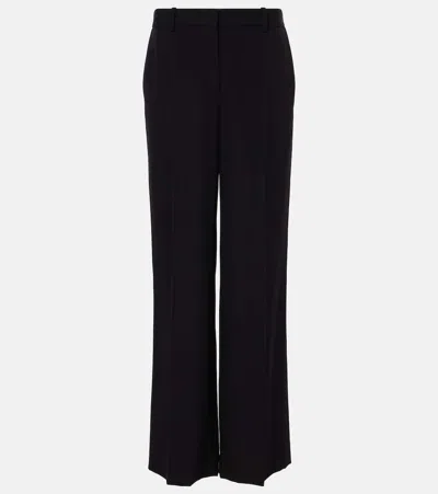 The Row Encore Wool Wide-leg Pants In Black