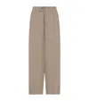The Row Enea Toile Wide-leg Trousers In Brown
