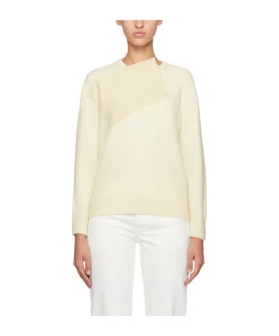 The Row Enid Round Neck Sweater In White