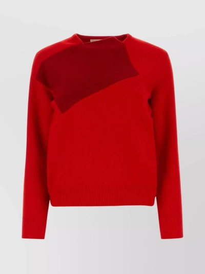 The Row Enid Sweater Featuring Distinctive Neckline In Red