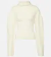 The Row Enoch Wool Turtleneck Sweater In Shell