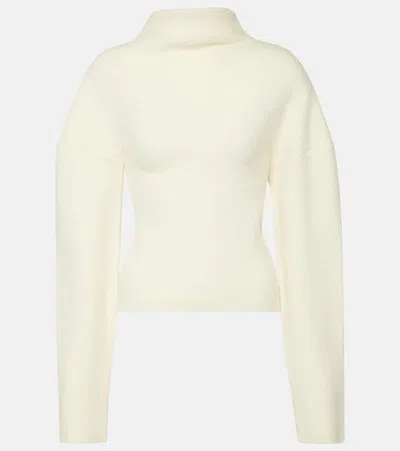 The Row Enoch Wool Turtleneck Sweater In Shell