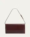 The Row Envelop Evening Clutch Bag In Calfskin Leather In Rsn Raisin Shg