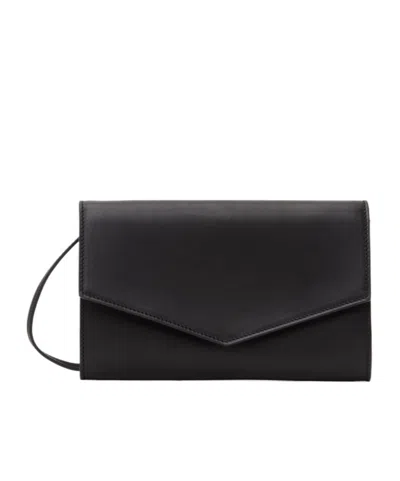The Row Envelope Leather Cross Body Bag In Black