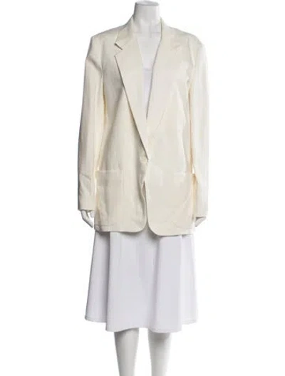 Pre-owned The Row Enza Linen Blazer In Neutrals