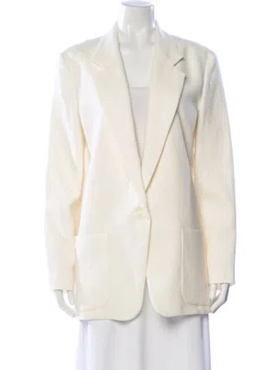 Pre-owned The Row Enza Wool Blazer In Neutral