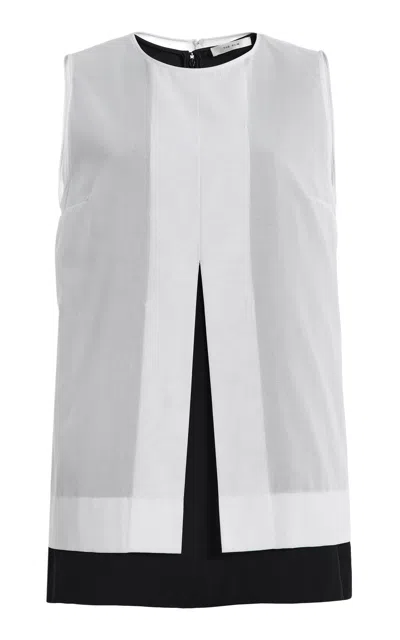 The Row Enzel Layered Cotton Top In White