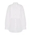 The Row Erelia Cotton Tuxedo Shirt In White