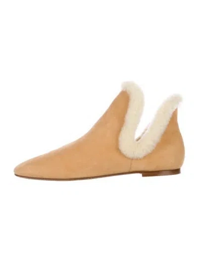 Pre-owned The Row Eros Suede Chelsea Boots In Neutral