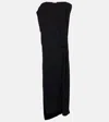 The Row Esmee Asymmetric Silk Column Gown In Black