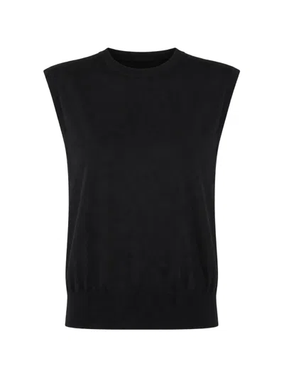 The Row Essential Sleeveless Sweater In Black