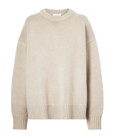 The Row Essentials Ophelia Oversized Wool And Cashmere-blend Sweater In White