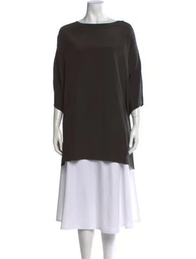 Pre-owned The Row Estela Silk Top W/ Tags In Green