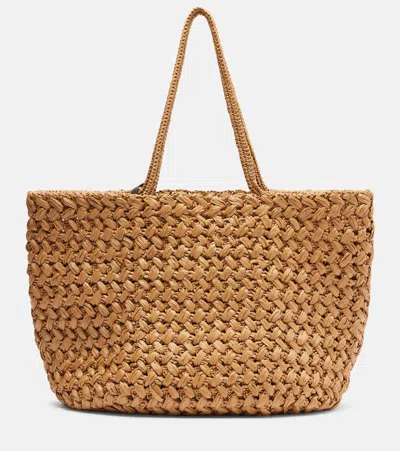 The Row Estelle Two Large Raffia-effect Tote Bag In Sand