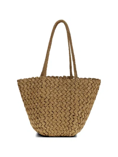 The Row Estelle Woven Tote Bag In Brown