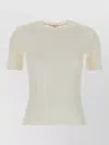 The Row Etina Cotton Knit Crew Neck T Shirt In Multi