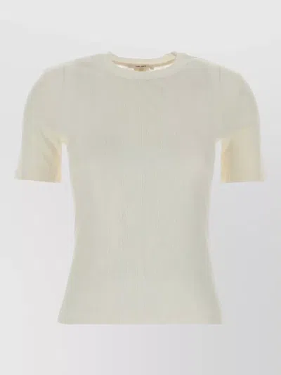 The Row Etina Cotton Knit Crew Neck T Shirt In Multi