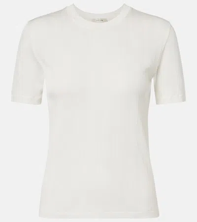 The Row Etina Cotton Knit Crew Neck T Shirt In Multi