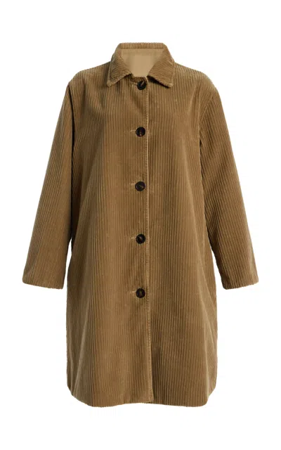 The Row Etoli Cotton Corduroy Coat In Tan