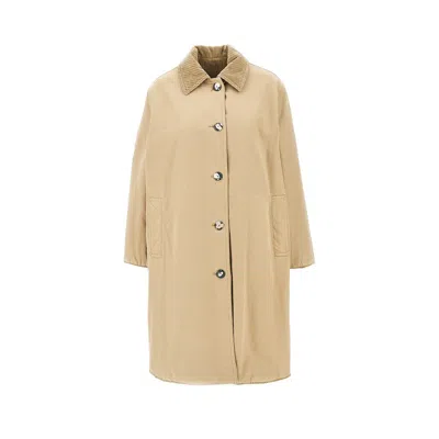 The Row 'etoli' Reversible Cotton Coat In Beige