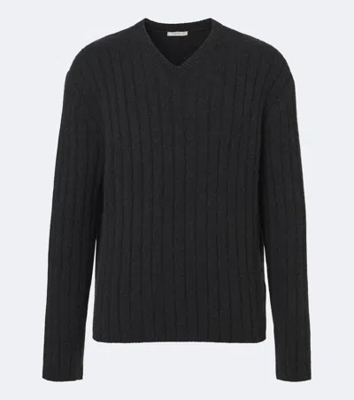 The Row Ettore Cashmere Sweater In Black