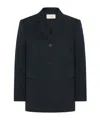 The Row Eudora Wool Blazer In Blue