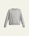 The Row Eulalia French Terry Cashmere Sweatshirt In Gray