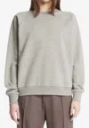 The Row Eulalia French Terry Cashmere Sweatshirt In Gray