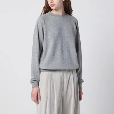 The Row Eulalia Sweatshirt In Grey Mélange Cashmere Blend In Gray