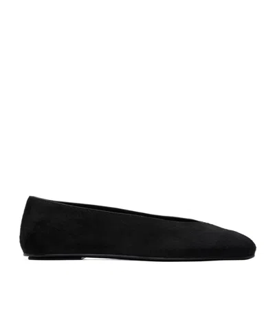 The Row Eva Two Flat Ballet Shoes In Black