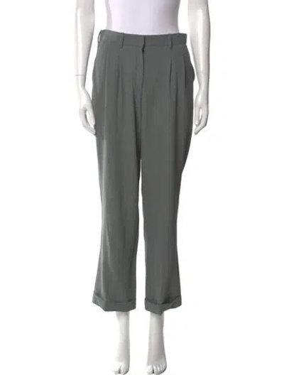 Pre-owned The Row Everhart Straight Leg Pants In Gray