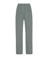 The Row Everhart Pleated Virgin Wool Blend Gabardine Straight Leg Pants In Gray