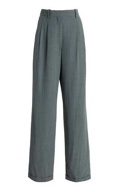 THE ROW EVERHART WOOL-BLEND STRAIGHT-LEG PANTS