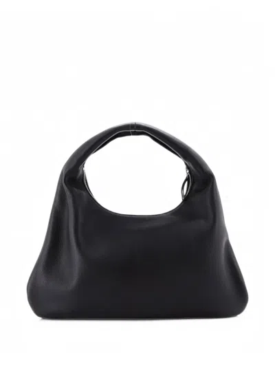 Pre-owned The Row Everyday Zip Leather Small Hobo Bag In Black