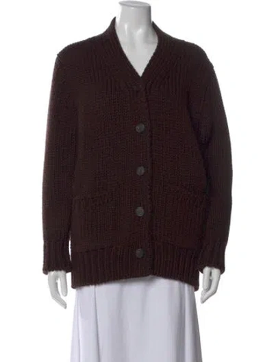 Pre-owned The Row Evesham Sweater Merino Wool Sweater In Brown